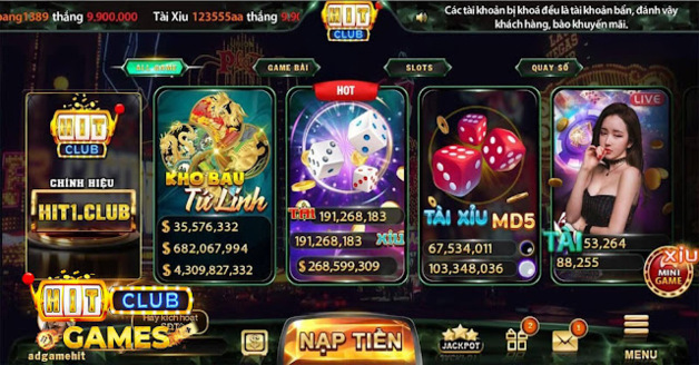 Mini game với nhiều giải thưởng giá trị tại Hit club